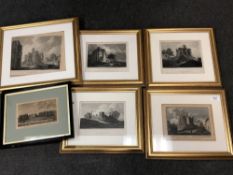 Alexander Hogg (Publisher) : Warkworth Castle, in Northumberland, steel engraving by Grainger,