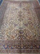 A machine made Hera floral woollen carpet,