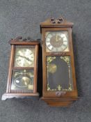 A President 31 day wall clock together with a Highlands 31 day mantel clock