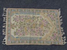 A Kashmiri chain stitch rug,