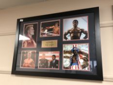 A sporting memorabilia montage : Carl Weathers 'Apollo Creed' and Dolph Lundgren 'Ivan Drago',