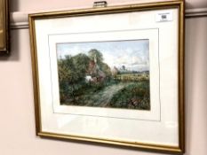 Robert Ventress (1846 - 1925) : Near Ponteland, watercolour, signed, 17 cm x 25 cm, framed.