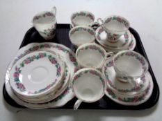 A tray containing a 20 piece Argyle Indian tree pattern bone china tea service