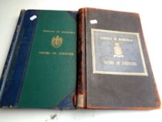 Two antique leather bound ledgers, Borough of Mansfield,