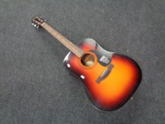 A Fender CD-60SBST acoustic guitar