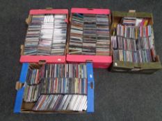 Four boxes of CDs,