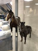 Two Beswick horses,