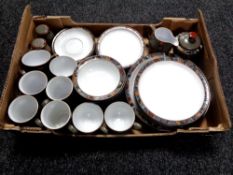 32 pieces of Denby Marrakesh tea and dinner ware (four person setting)
