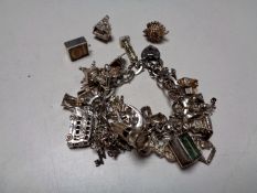 A silver charm bracelet