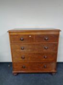A Victorian mahogany five drawer chest