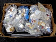 A box of loose stamps