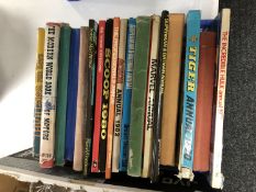 A crate containing 20th century children's annuals