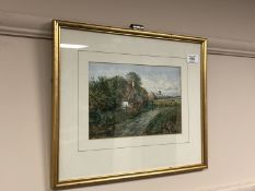 Robert Ventress (1846 - 1925) : Near Ponteland, watercolour, signed, 17 cm x 25 cm,