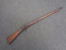 A 19th century percussion cap musket