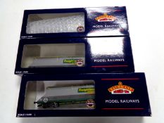 Three boxed Bachmann heavy haul freightliner hopper wagons