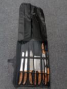 A Swissline nine piece Chef set in roll