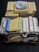 Two boxes of boxed and unboxed collector's plates, Coalport, Wedgwood,