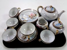A tray of twenty one piece Japanese eggshell tea service