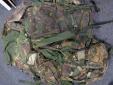 Nine army ruck sacks