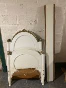 A pair of early twentieth century painted pine 3' bed frames