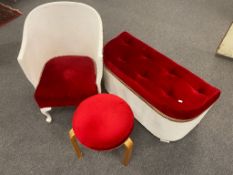 A loom storage ottoman,