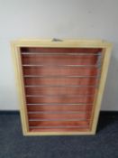 A contemporary kitchen pan rack