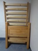 A pine 3' bed frame