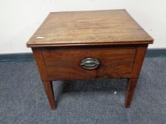 A George III mahogany commode stool