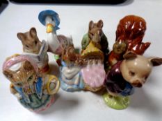 Seven Beswick Beatrix Potter figures,