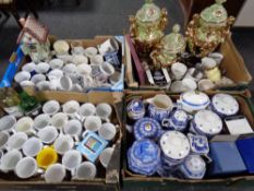 Four boxes containing miscellaneous to include Ringtons,