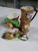 Four Hornsea vases (as found)