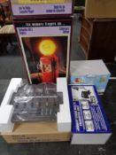 A box Maplin stereo mixer together with a video transfer unit,