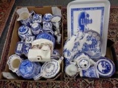 Two boxes containing a large quantity of Ringtons china