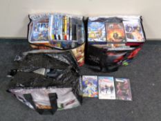 Three bags containing approximately 500 DVD's,
