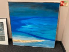 Continental school : The beach, oil on canvas,