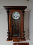 An early 20th century Vienna eight day wall clock by Junghans