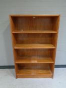A set of 20th century teak open bookshelves
