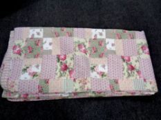 A floral quilt