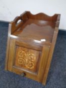 An Edwardian inlaid mahogany coal receiver