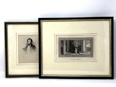 A late 18th century engraving 'Swedes in Court Dress', together with a French engraving,