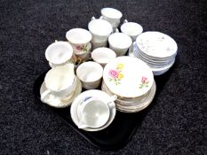 A tray containing six Springfield bone china trios together with six further Dorchester bone china