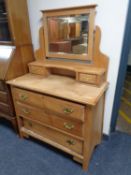 An Edwardian pine dressing table