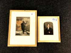 George Baxter (British 1804-1867) : The Chimney Sweep Calls, oil-based Baxter print, 15 cm x 11 cm,