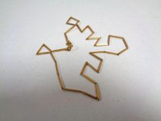 A 9ct gold segmented link necklace CONDITION REPORT: 6.
