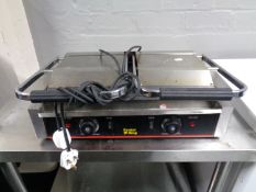 A Panini King stainless steel double panini press