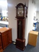 A contemporary Fenclocks grandfather clock with moon phase dial,