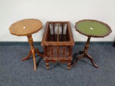 A Canterbury together with two wine tables