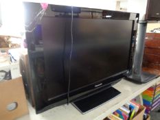 A Panasonic 32'' LCD TV with remote