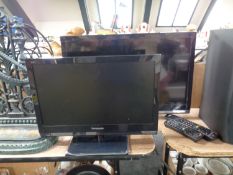 A Panasonic Viera 19'' LCD TV together with a further Panasonic 24'' LCD TV,