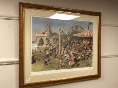 After Terrance Cuneo : The Mice Fayre, colour print, signed in pencil,